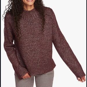 1.State | Mock neck sweater in Vintage Rouge sz XS